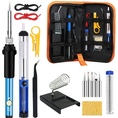 60W Soldering Iron Kit 200 to 450 C with Tips Pump Wire Cutter Stand and Tool Case V1188-MS-527-050