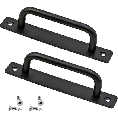 2 Pcs Heavy Duty Aluminum Alloy Barn Door Handles with Back Plate V1188-MS-527-051