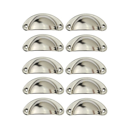 10 Pcs Silver Door Knob Handles for Furniture Drawer, 81 mm V1188-MS-527-057
