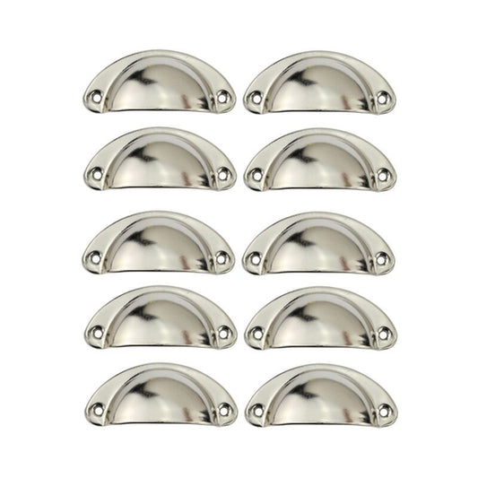 10 Pcs Silver Door Knob Handles for Furniture Drawer, 81 mm V1188-MS-527-057