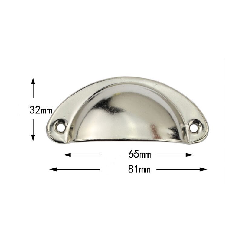 10 Pcs Silver Door Knob Handles for Furniture Drawer, 81 mm V1188-MS-527-057