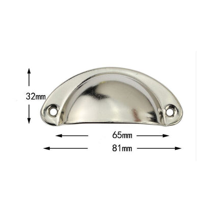 10 Pcs Silver Door Knob Handles for Furniture Drawer, 81 mm V1188-MS-527-057