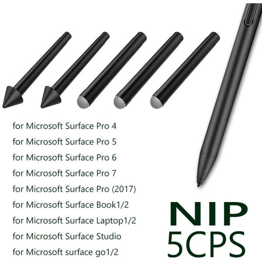 5 Pcs Original HB Surface Pen Replacement Tips Compatible with Surface Pro 2017 Model 1776 and Surface Pro 4 V1188-MS-527-058