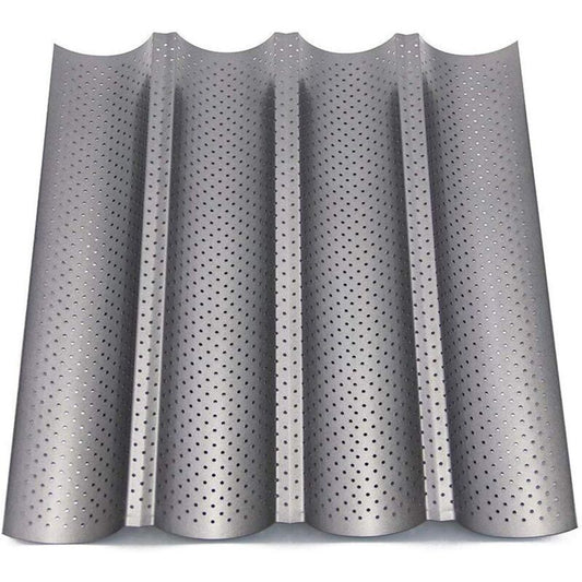 Perforated Non Stick Baguette Baking Tray Mold for 4 Baguettes V1188-MS-527-060