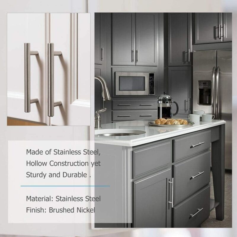 20 Pcs Stainless Steel Kitchen Cabinet Cupboard Door Handles, 160 mm Hole Center V1188-MS-527-063
