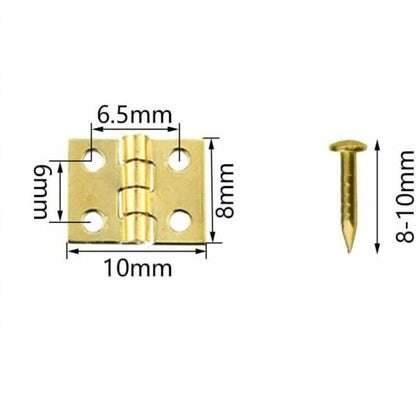 100 Pack Mini Flat Folding Screw Hinges for Furniture Doors and Windows V1188-MS-527-064