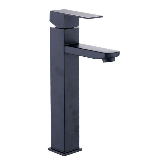 Black High Spout Bathroom Basin Mixer Faucet Single Hole Hot and Cold Water Tap V1188-MS-527-065