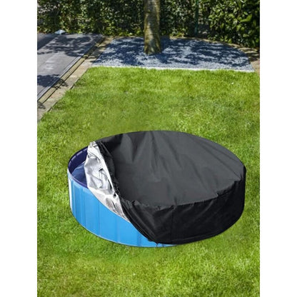 Round Waterproof Swimming Pool Spa Protective Cover, 162 x 30 cm V1188-MS-527-067