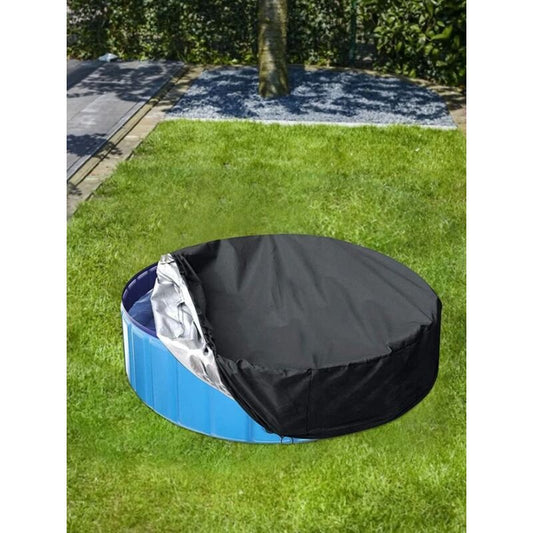 Round Waterproof Swimming Pool Spa Protective Cover, 162 x 30 cm V1188-MS-527-067