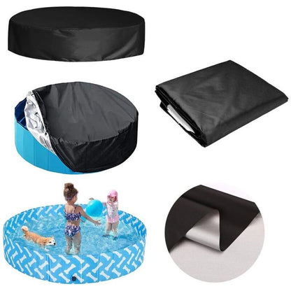 Round Waterproof Swimming Pool Spa Protective Cover, 162 x 30 cm V1188-MS-527-067