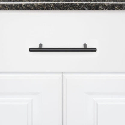 10 Pcs Black Stainless Steel Kitchen Cupboard Door Handles, 192 mm Hole Spacing V1188-MS-527-073