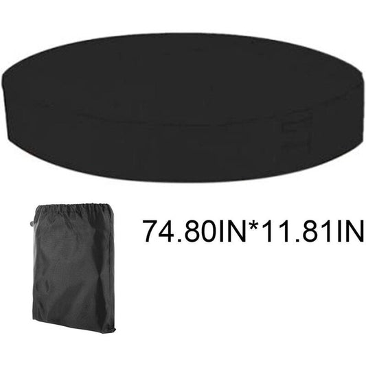 Black Round Solar Swimming Pool Spa Cover Waterproof UV Resistant 190T, 200 x 30 cm or 190 x 30 cm V1188-MS-527-074