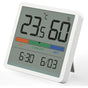 White Indoor Hygrometer Thermometer Digital Temperature Humidity Monitor with Clock V1188-MS-527-077