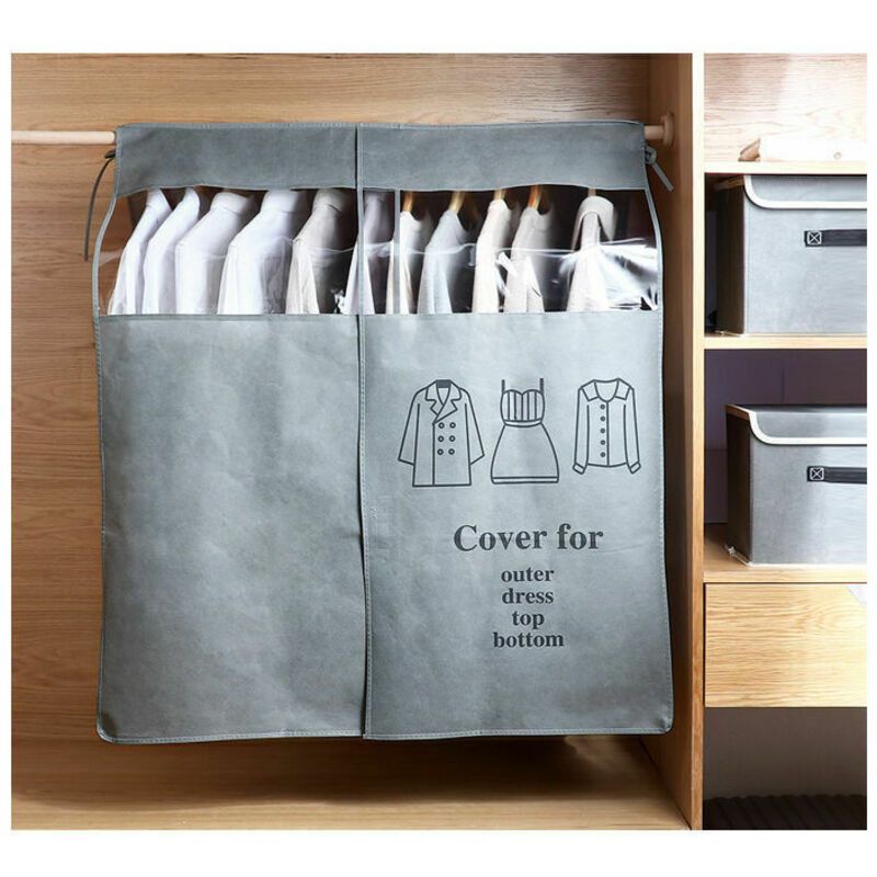 Gray Universal Dustproof Clothing Cover, 90 x 110 cm V1188-MS-527-083