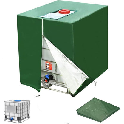Green Waterproof Anti UV Dustproof Protective Cover for 1000L IBC Tank, 120 x 100 x 116 cm V1188-MS-527-086