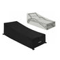 Black 210D Waterproof Sun Lounger Deckchair Protective Cover, 210 x 75 x 40 to 80 cm V1188-MS-527-088