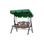 Green 210D Waterproof Garden Swing Canopy Replacement Anti UV Three Seat, 195 x 125 x 15 cm V1188-MS-527-092