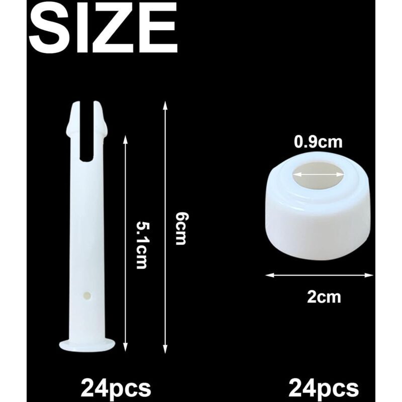 24 Pcs Plastic Swimming Pool Frame Joint Replacement Pins V1188-MS-527-093