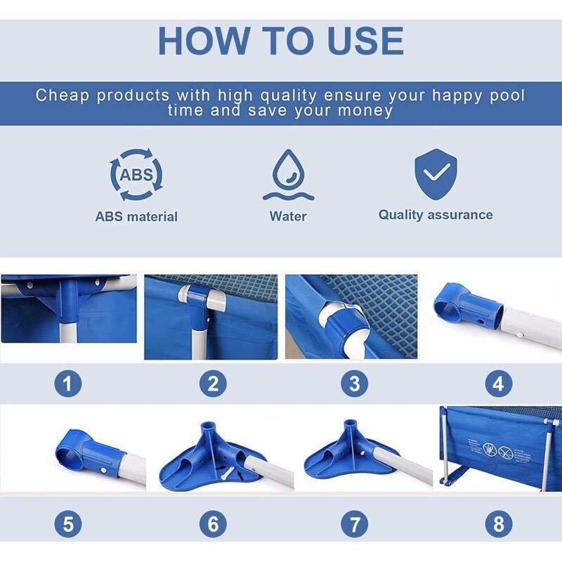 24 Pcs Plastic Swimming Pool Frame Joint Replacement Pins V1188-MS-527-093