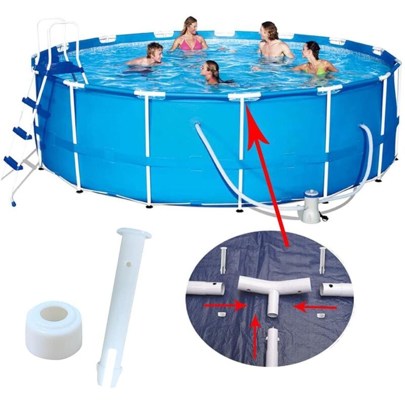 24 Pcs Plastic Swimming Pool Frame Joint Replacement Pins V1188-MS-527-093