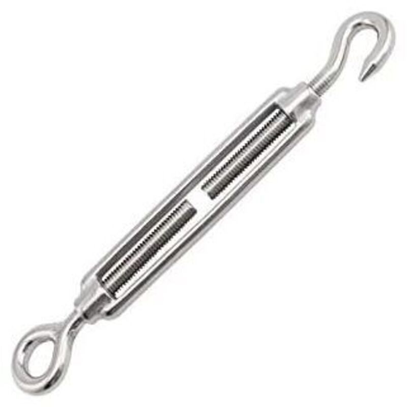 10 Pcs M4 Stainless Steel Hook and Eye Turnbuckle Wire Rope Hardware Kit V1188-MS-527-098