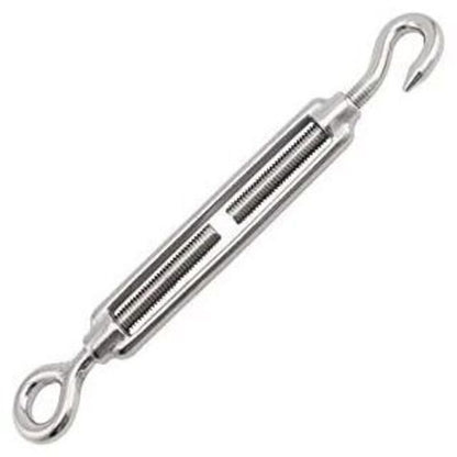 10 Pcs M4 Stainless Steel Hook and Eye Turnbuckle Wire Rope Hardware Kit V1188-MS-527-098