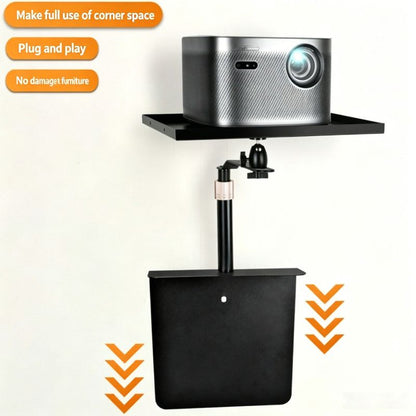 Hidden No-Drill Projector Stand, Sofa Bed Gap Floor Projector Mount with Adjustable Height, for Bedroom Home V1188-MS-601-011