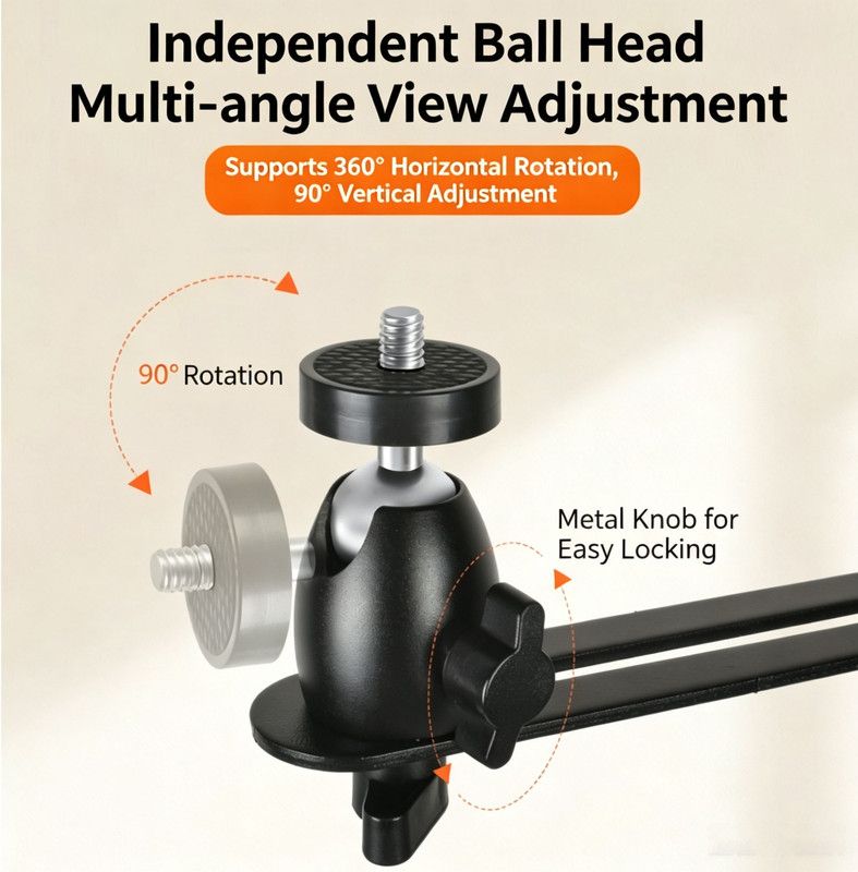 Hidden No-Drill Projector Stand, Sofa Bed Gap Floor Projector Mount with Adjustable Height, 360 degrees V1188-MS-601-012