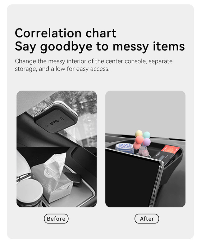 BYD Shark 2024 Behind Screen Storage Tray | Silicone Dashboard Organizer Box Interior Accessories V1188-MS-603-004