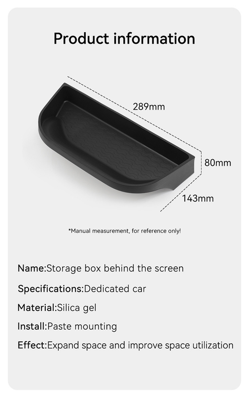 BYD Shark 2024 Behind Screen Storage Tray | Silicone Dashboard Organizer Box Interior Accessories V1188-MS-603-004