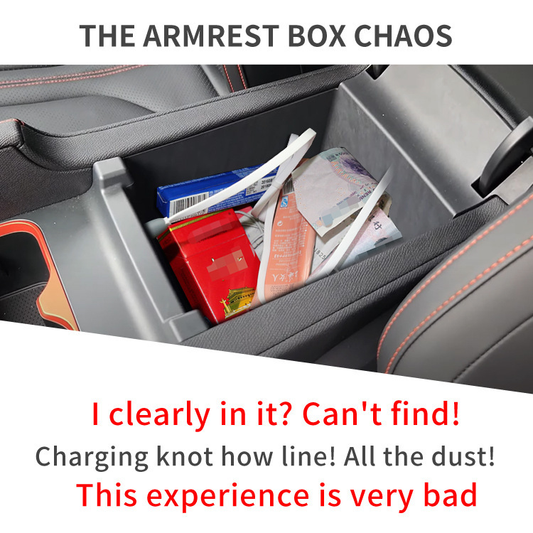 Custom ABS Armrest Storage Organizer Tray Fit BYD Shark Pickup, Anti Slip Center Console Insert Box V1188-MS-603-005