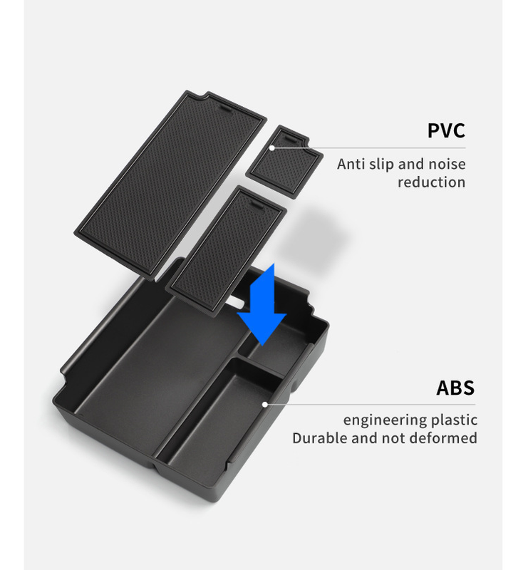 Custom ABS Armrest Storage Organizer Tray Fit BYD Shark Pickup, Anti Slip Center Console Insert Box V1188-MS-603-005