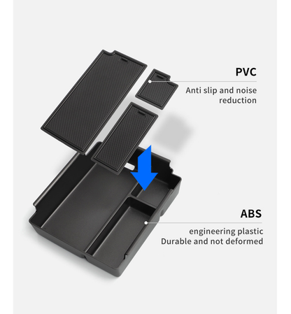 Custom ABS Armrest Storage Organizer Tray Fit BYD Shark Pickup, Anti Slip Center Console Insert Box V1188-MS-603-005