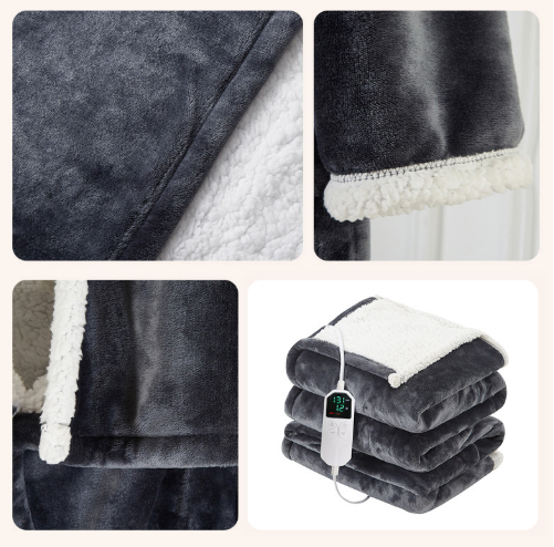 Warm Full Body Wearable Heated Blanket | With Foot Pocket & Auto Shut Off, 127x177CM Washable Heating Wrap V1188-MS-603-010