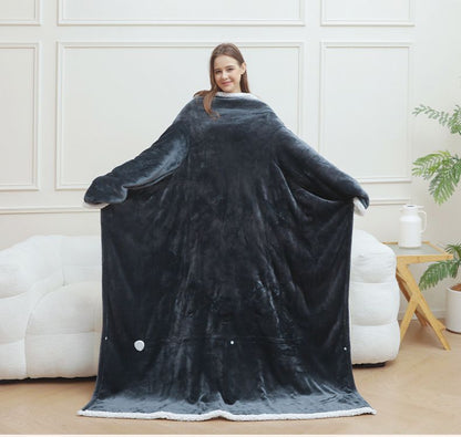 Warm Full Body Wearable Heated Blanket | With Foot Pocket & Auto Shut Off, 127x177CM Washable Heating Wrap V1188-MS-603-010