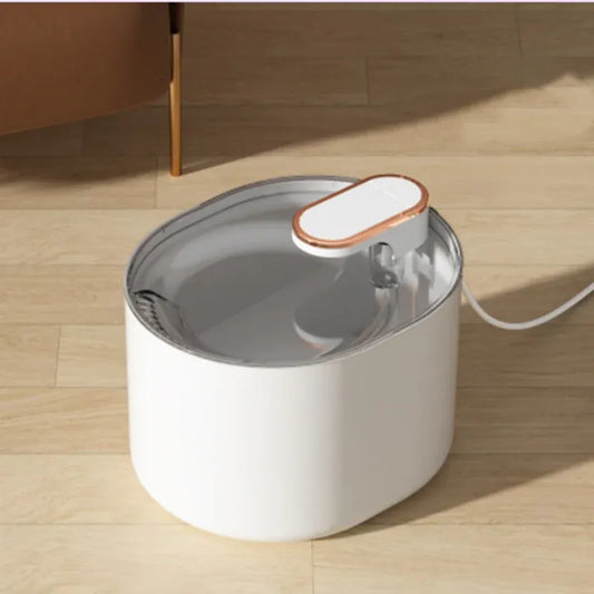 Automatic Cat Water Fountain USB Water Feeder Bowl with 6 Filter Cartridges, Ore White, Quiet Edition V1188-MS-611-004