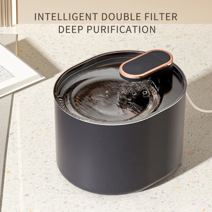 Automatic Cat Water Fountain USB Water Feeder Bowl with 6 Filter Cartridges, Ore White, Quiet Edition V1188-MS-611-004