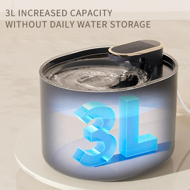 Automatic Cat Water Fountain USB Water Feeder Bowl with 6 Filter Cartridges, Ore White, Quiet Edition V1188-MS-611-004