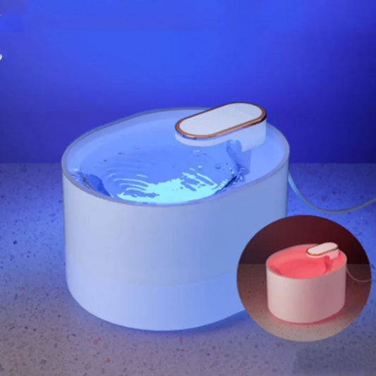 Automatic Cat Water Fountain USB Water Feeder Bowl with 6 Filter Cartridges, White, Premium Edition, Water V1188-MS-611-006