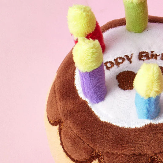 Dog Birthday Cake Plush Fetch Toy, Brown V1188-MS-611-019