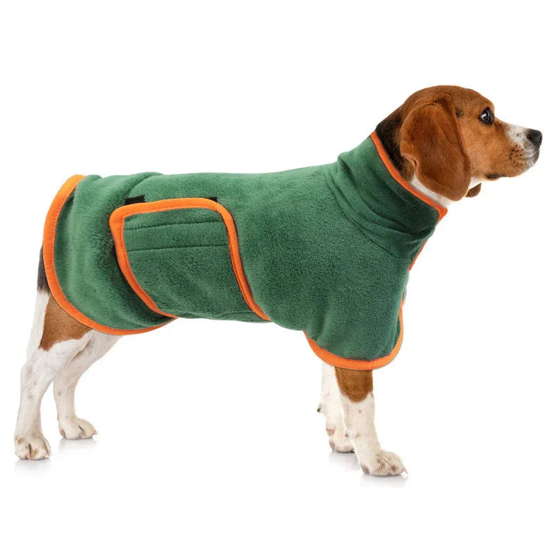 Dog Bathrobe Microfiber Absorbent Drying Coat, Green, XS V1188-MS-611-029