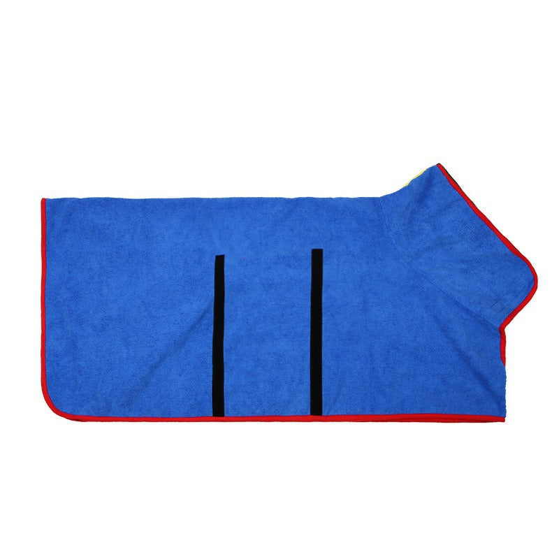 Dog Bathrobe Microfiber Absorbent Drying Coat, Blue, S V1188-MS-611-032