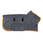 Dog Bathrobe Microfiber Absorbent Drying Coat, Grey, M V1188-MS-611-036