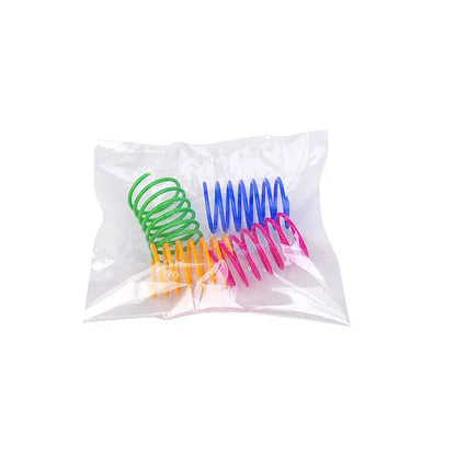 4 Pack Plastic Spring Cat Toy Interactive Play Ball V1188-MS-611-052