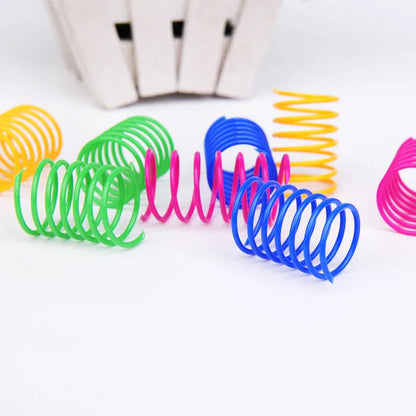 4 Pack Plastic Spring Cat Toy Interactive Play Ball V1188-MS-611-052