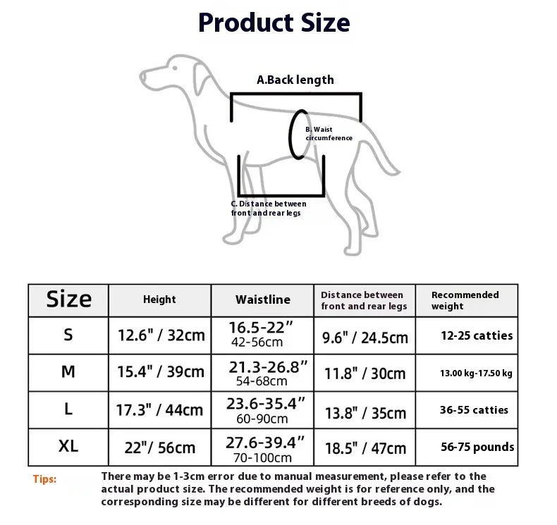 Dog Support Harness Oxford Cloth Mobility Assistance Strap, Pink,L V1188-MS-611-060