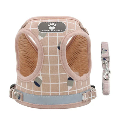 Small Dog Harness Vest Breathable Mesh Puppy Vest, Red, L V1188-MS-611-069