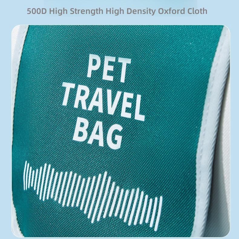 Pet Travel Bag Soft Sided Mesh Carrier Breathable Collapsible, Blue V1188-MS-611-090