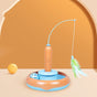 2 In 1 Pet Cat Toy With Feather For Self-play, Cat Turntable - Orange Blue V1188-MS-611-094