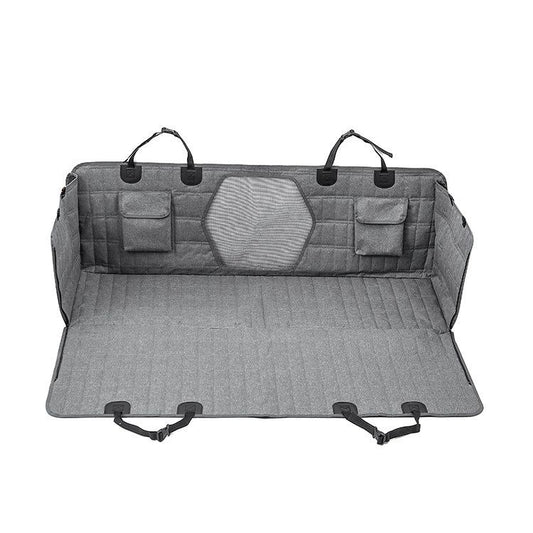 Pet Car Seat Cover Mat Water and Stain Resistant, Light Gray, Fits L to XL, 137 x 147 cm V1188-MS-611-098